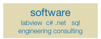 software
labview  c# .net   sql
engineering consulting